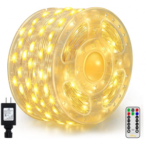 Ollny 戶外遙控防水LED裝飾燈串 600顆LED 超長197ft @ Amazon