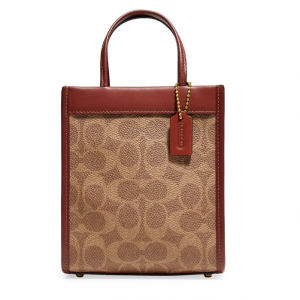 $50 Off COACH Mini Cashin Monogram-Coated Canvas Tote @ Saks Fifth Avenue