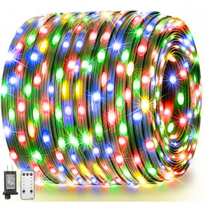 YILINM Christmas Lights Outdoor 1000 LED 405FT Green Wire Waterproof Christmas Tree Lights @Amazon