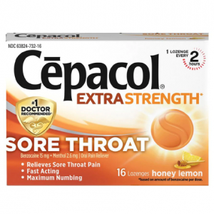 Cepacol 强效喉咙痛缓解含片 蜂蜜柠檬味 16片