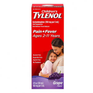 Children's TYLENOL 兒童泰諾止痛+退燒口服混懸劑 葡萄味 4.0fl oz @ Walgreens