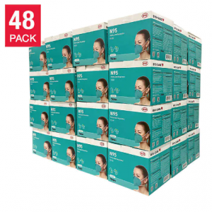 BYD N95 Particulate Respirator Disposable Face Mask, 960 Count (48 x 20 Count Boxes) @ Costco