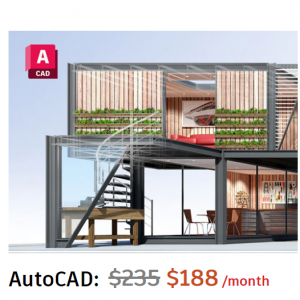 Autodesk - 办公设计软件大促：AutoCAD, AutoCAD LT, Revit LT Suite, Revit LT, Revit 和Civil 3D统统参加