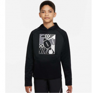 Nike Black & White Football Therma Fit 男童卫衣