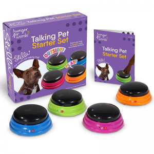 Hunger for Words Talking Pet Starter Set - 4 Piece Set Recordable Buttons @ Amazon