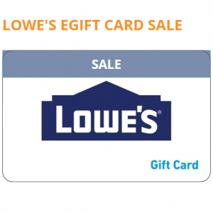 For every $100 worth of Lowe's eGift Cards purchased, GET $10 OFF @ GiftCardMall