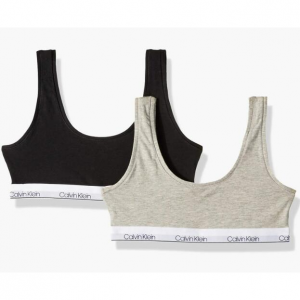 Calvin Klein Girls' Modern Cotton Bralette, Singles and Multipack @ Amazon