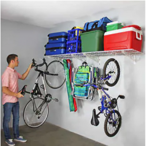 SafeRacks Wall Shelf Combo Kit, Two Shelves, Four Deck Hooks @ Costco