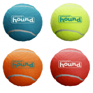 Outward Hound Squeaker Ballz Fetch Dog Toy, Medium - 4 Pack @ Amazon