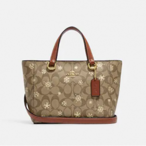 Coach Alice Satchel In Signature Canvas With Snowflake Print @ Coach Outlet