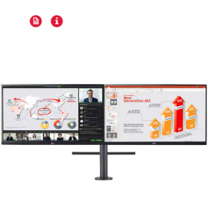 $100 off LG 24” Class QHD IPS Monitor Ergo Dual with USB-C and DP Daisy Chain @Costco