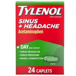 Tylenol  缓解鼻塞+头痛日间胶囊 含对乙酰氨基酚 325mg