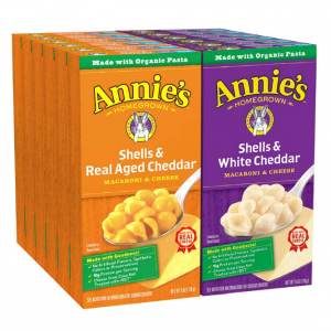 Annie's 切達+白切達芝士貝殼通心粉 6oz 12盒 @ Amazon