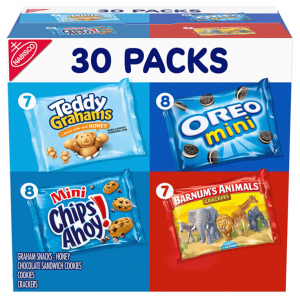 Nabisco Team Favorites Variety Pack, OREO Mini, CHIPS AHOY! Mini, Teddy Grahams Honey & Barnum's A