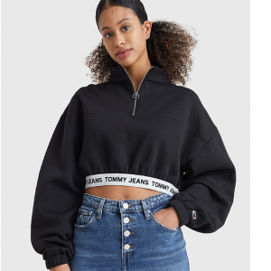 Tommy Jeans Cropped Logo Band 女士卫衣