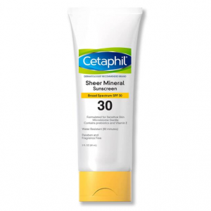 CETAPHIL Sheer Mineral Sunscreen Lotion for Face & Body, 3 fl oz SPF 30 @ Amazon