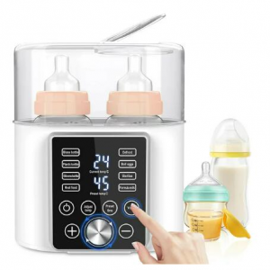 Cshidworld 4-in-1 Baby Double Bottles Warmer with LCD Touch Display, Appointment & 24H Temperature