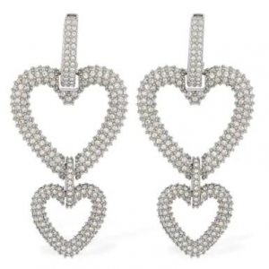 Mach & Mach 水晶风心形耳环