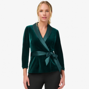 Adrianna Papell 天鹅绒缎面上衣