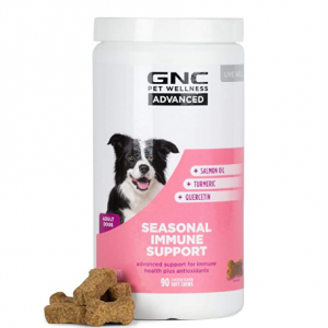 GNC Pets ADVANCED Seasonal Immune Support Dog Supplements, 90 Ct  @ Amazon