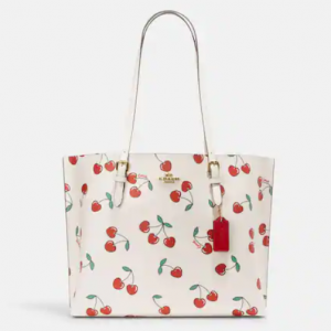 Coach Mollie Tote With Heart Cherry Print @ Coach Outlet