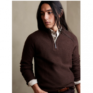 Banana Republic Factory - Boucle 半拉链套头毛衣