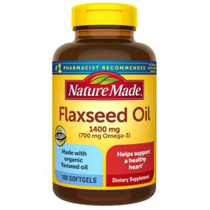 Nature Made 亞麻籽油 1400 mg 100粒軟膠囊 @ Amazon