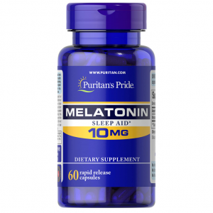 Puritan's Pride Super Strength Melatonin 10mg Rapid Release Capsules, 60-Count @ Amazon