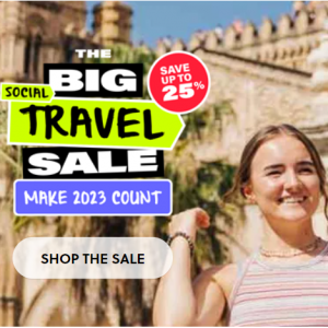 Save up to 25% with the big social travel sale @Contiki