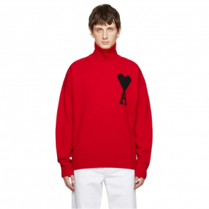 AMI ALEXANDRE MATTIUSSI Red Ami de Cœur Turtleneck @ SSENSE