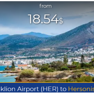  Heraklion Airport (HER) to Hersonissos from $18.54 @ShuttleDirect