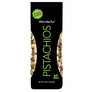 Wonderful Pistachios, In-Shell, Roasted & Salted Nuts, 16 Ounce Bag @ Amazon