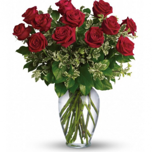 一打豔麗的紅玫瑰