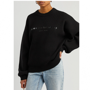 ALEXANDER WANG Ribbed logo 卫衣