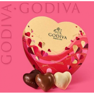 Godiva 情人节2023礼物热卖，心形包装巧克力礼盒、限量版熊熊玩偶等