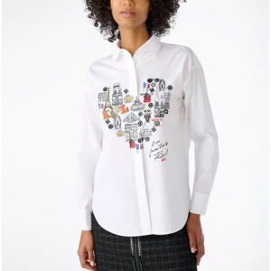 Karl Lagerfeld Paris心形图案衬衣
