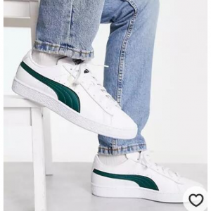 Puma Basket Classic XXI trainers in white and varsity green @ ASOS UK