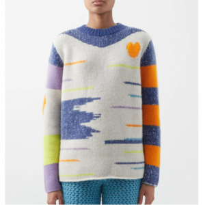 THE ELDER STATESMAN Love N Stripes 羊毛衫