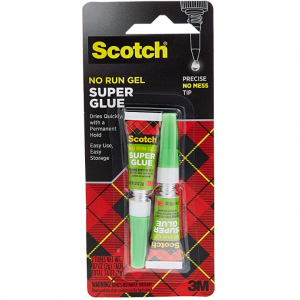 Scotch Super Glue Gel, .07 oz, 2-Pack, Dries Quickly with a Permanent Hold (AD112) @ Amazon
