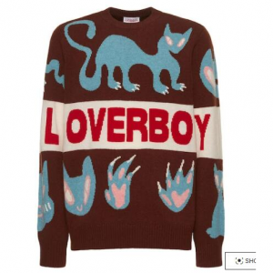 Charles Jeffrey LOVERBOY Logo wool & recycled poly knit sweater