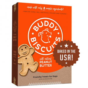 Buddy Biscuits Oven Baked Treats with Peanut Butter, Whole Grain - 16 oz. - Single Box @ Amazon