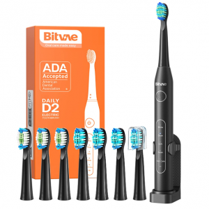 Bitvae Ultrasonic Electric Toothbrushes, Black D2 @ Amazon
