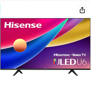 Amazon.com - Hisense 55" U6GR 4K HDR Roku TV 智能电视 ，6.4折