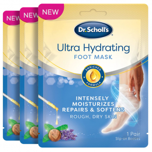 Dr. Scholl's Ultra Hydrating Foot Mask 3 Pack, 3 Count 1 Pair @ Amazon