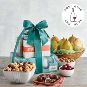 大梨+樱桃+巧克力+坚果礼物塔