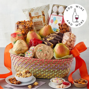 大梨、爆米花豪华生日篮 12件套