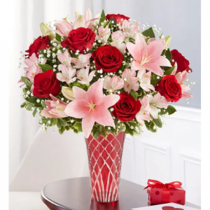 紅色和粉紅色的花朵，Extra Large