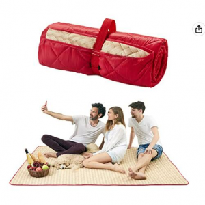 CANDY CANE 超大号野餐垫野餐毯子 78”x56” @ Amazon