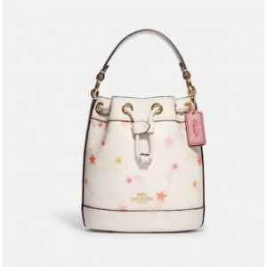 70% Off Dempsey Drawstring Bucket Bag 15 With Shooting Star Print @ Coach Outlet