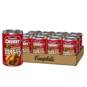 Campbell's Chunky Steak & Potato Soup, 18.8 oz. Can (Pack of 12) @ Amazon